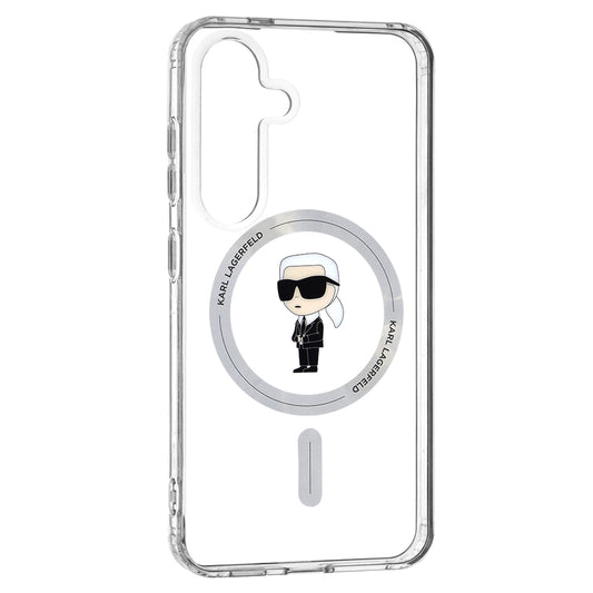 Capa MagSafe para Samsung Galaxy S24 S921, Karl Lagerfeld, IML Ikonik Karl, Transparente