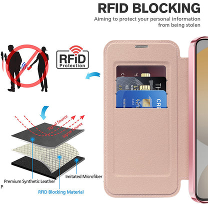 Capa MagSafe para Samsung Galaxy S24 S921, Techsuit, SmartMag Book, Rosa