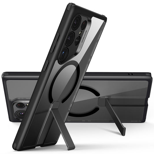Capa MagSafe para Samsung Galaxy S24 Ultra S928, ESR, Boost Flickstand, Preta Transparente