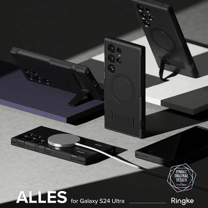 Capa MagSafe para Samsung Galaxy S24 Ultra S928, Ringke, Alles, Preta