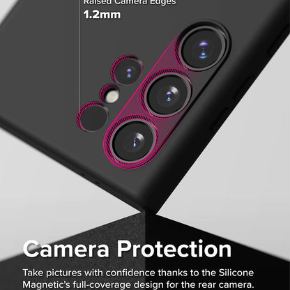 Capa MagSafe para Samsung Galaxy S24 Ultra S928, Ringke, Silicone, Creme