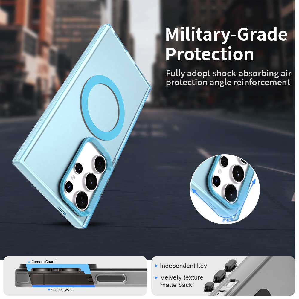 Capa MagSafe para Samsung Galaxy S24 Ultra S928, Techsuit, CandyCase, Azul