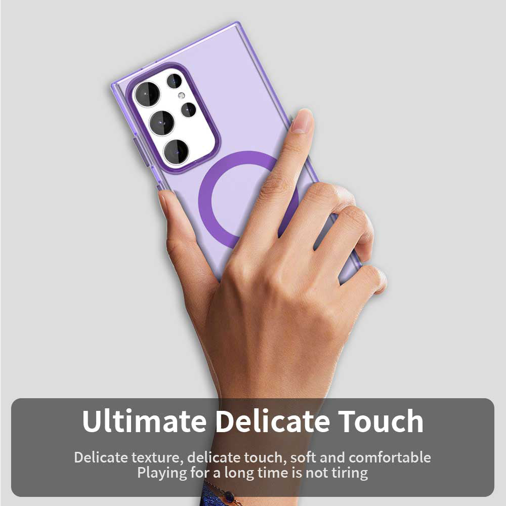 Capa MagSafe para Samsung Galaxy S24 Ultra S928, Techsuit, CandyCase, Roxo