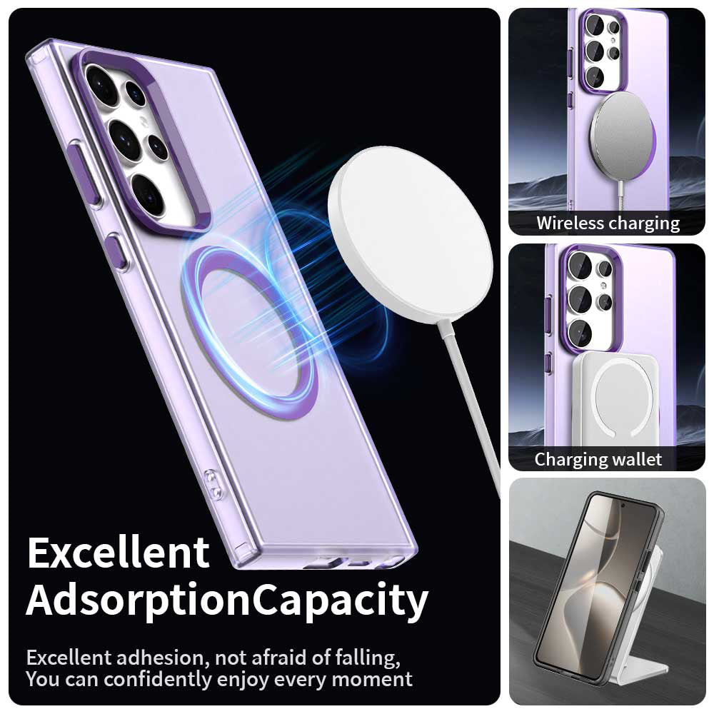 Capa MagSafe para Samsung Galaxy S24 Ultra S928, Techsuit, CandyCase, Roxo