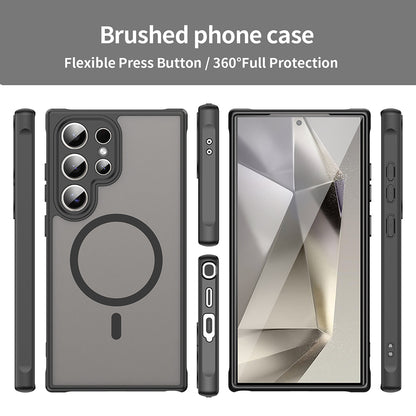 Capa MagSafe para Samsung Galaxy S24 Ultra S928, Techsuit, HaloFrost II, Preta