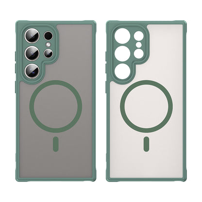 Capa MagSafe para Samsung Galaxy S24 Ultra S928, Techsuit, HaloFrost II, Verde