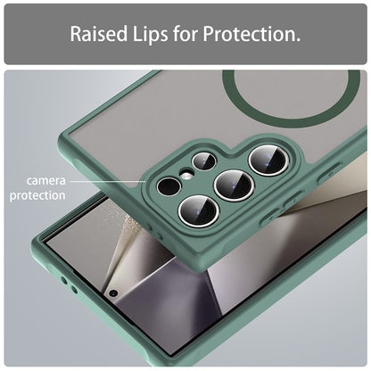 Capa MagSafe para Samsung Galaxy S24 Ultra S928, Techsuit, HaloFrost II, Verde