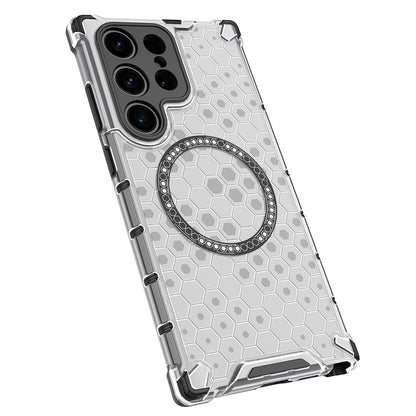Capa MagSafe para Samsung Galaxy S24 Ultra S928, Techsuit, HoneyComb Shield, Preta