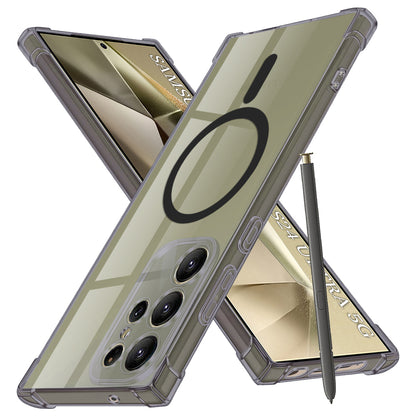MagSafe Case for Samsung Galaxy S24 Ultra S928, Techsuit, Shockproof Clear, Smoke