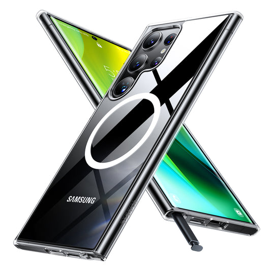 Capa MagSafe para Samsung Galaxy S24 Ultra S928, Torras, Diamond, Transparente