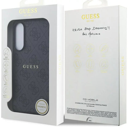 Capa MagSafe para Samsung Galaxy S25 Edge S937, Guess, 4G Ring Classic Logo, Preta