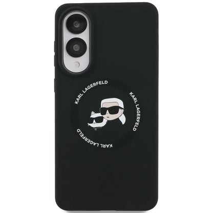 Capa MagSafe para Samsung Galaxy S25 Edge S937, Karl Lagerfeld, Silicone Double Heads, Preta