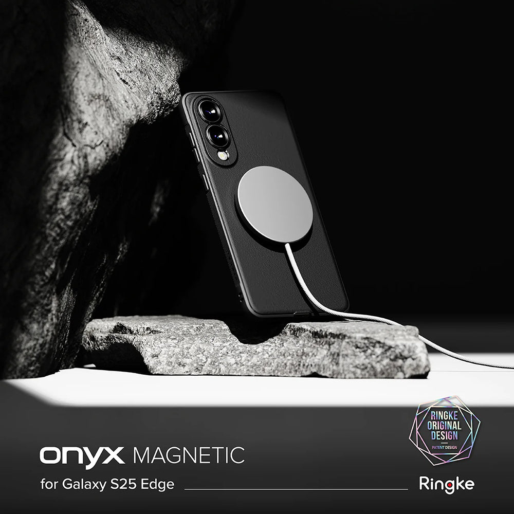 Capa MagSafe para Samsung Galaxy S25 Edge S937, Ringke, Ônix, Preta