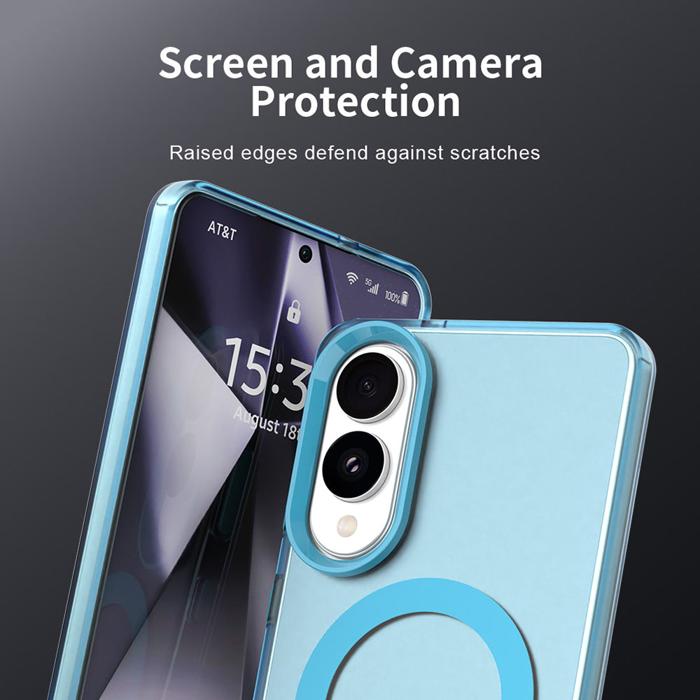 MagSafe Case for Samsung Galaxy S25 Edge S937, Techsuit, CandyCase, Blue