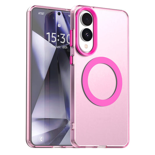 Capa MagSafe para Samsung Galaxy S25 Edge S937, Techsuit, CandyCase, Rosa