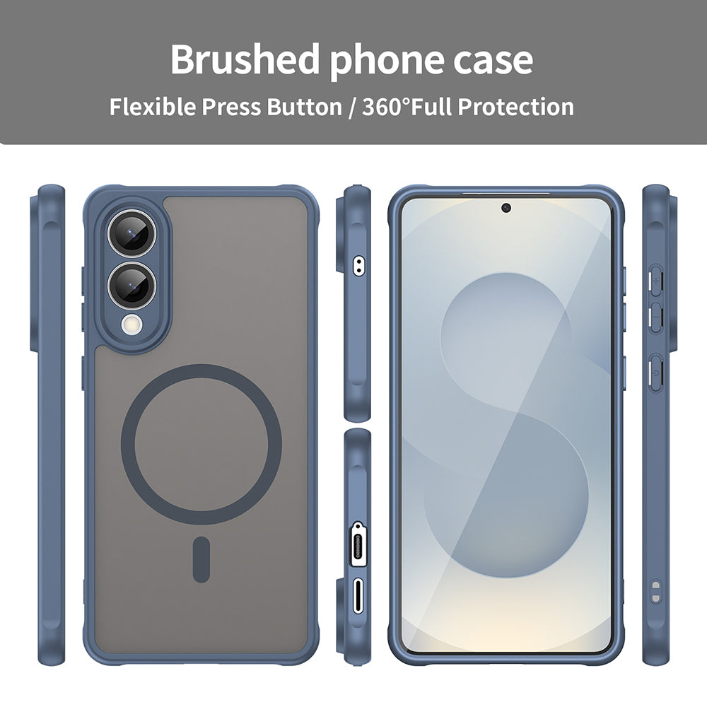 MagSafe Case for Samsung Galaxy S25 Edge S937, Techsuit, HaloFrost II, Navy Blue