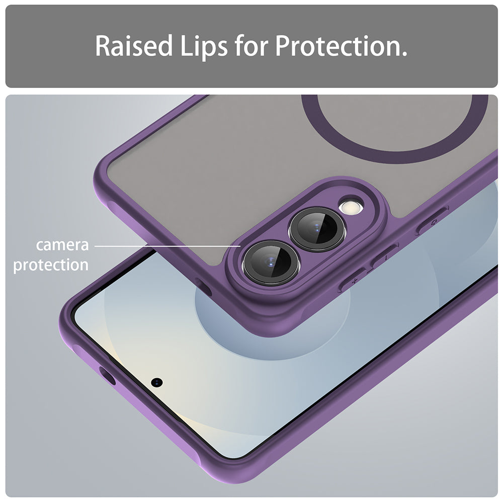 MagSafe Case for Samsung Galaxy S25 Edge S937, Techsuit, HaloFrost II, Purple