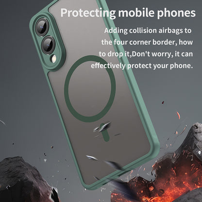 Capa MagSafe para Samsung Galaxy S25 Edge S937, Techsuit, HaloFrost II, Verde