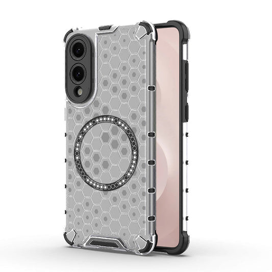 Capa MagSafe para Samsung Galaxy S25 Edge S937, Techsuit, HoneyComb Shield, Branca