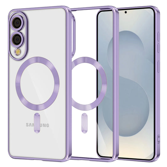 Capa MagSafe para Samsung Galaxy S25 Edge S937, Techsuit, Luxury Crystal, Roxo Claro