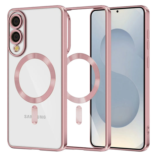 Capa MagSafe para Samsung Galaxy S25 Edge S937, Techsuit, Luxury Crystal, Rosa