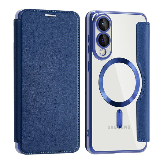 Capa MagSafe para Samsung Galaxy S25 Edge S937, Techsuit, SmartMag Book, Azul