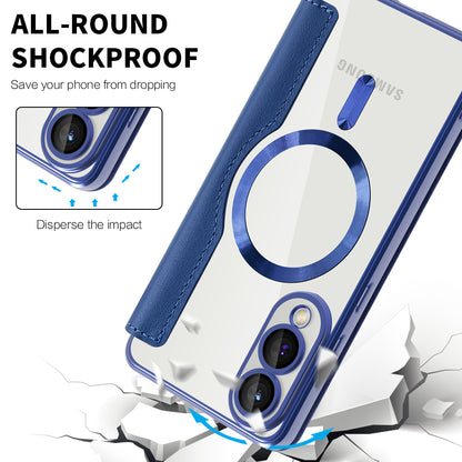 MagSafe Case for Samsung Galaxy S25 Edge S937, Techsuit, SmartMag Book, Blue