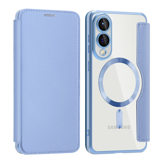Capa MagSafe para Samsung Galaxy S25 Edge S937, Techsuit, SmartMag Book, Azul