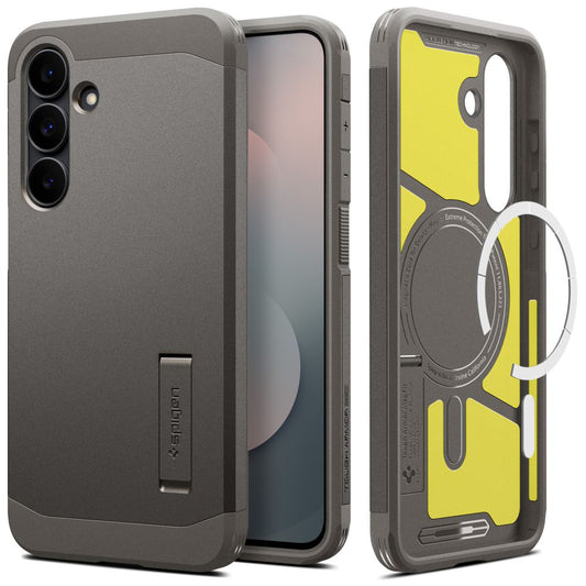 Capa MagSafe para Samsung Galaxy S25 FE, Spigen, Tough Armor, Cinza ACS10030