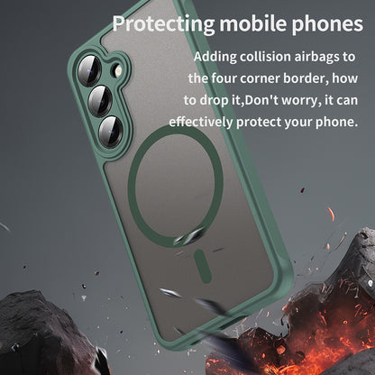 Capa MagSafe para Samsung Galaxy S25 FE, Techsuit, HaloFrost II, Verde