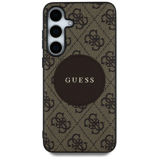 Capa MagSafe para Samsung Galaxy S25+ S936, Guess, 4G Circle Classic Logo, Castanho