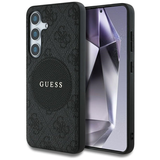 Capa MagSafe para Samsung Galaxy S25+ S936, Guess, 4G Circle Classic Logo, Preta