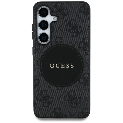 Capa MagSafe para Samsung Galaxy S25+ S936, Guess, 4G Circle Classic Logo, Preta