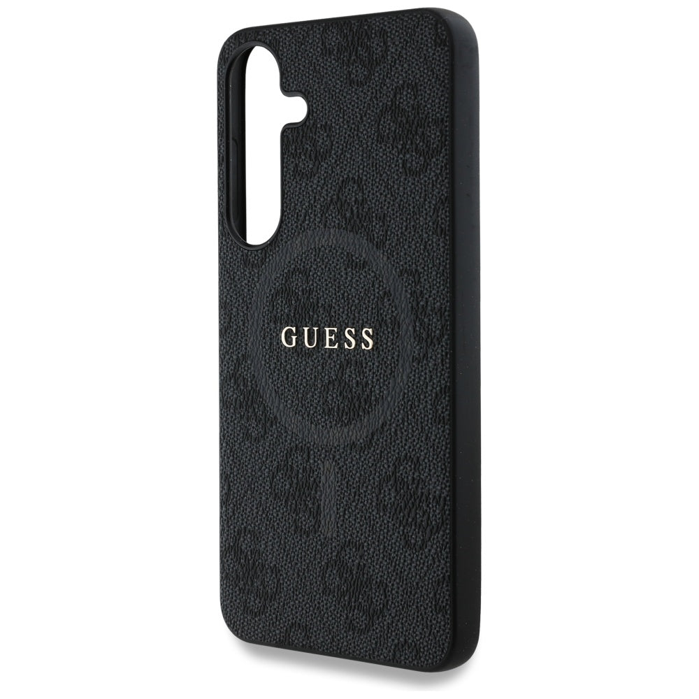 Capa MagSafe para Samsung Galaxy S25+ S936, Guess, 4G Ring Classic Logo, Preta