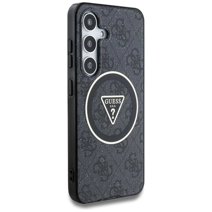 Capa MagSafe para Samsung Galaxy S25+ S936, Guess, IML Glitter 4G Circle Triangle, Preta