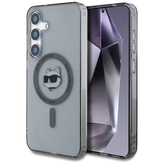 Capa MagSafe para Samsung Galaxy S25+ S936, Karl Lagerfeld, IML Choupette's Head, Preta.