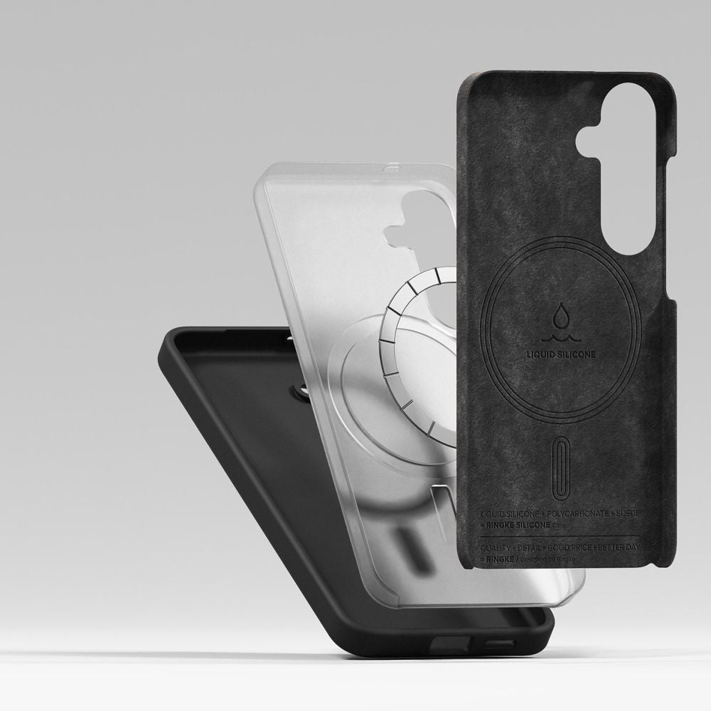 Capa MagSafe para Samsung Galaxy S25+ S936, Ringke, Silicone, Preta