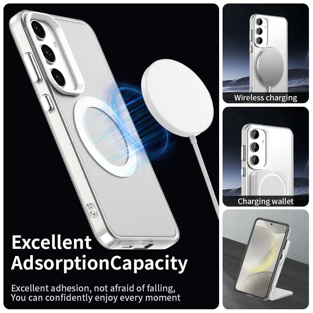 MagSafe Case for Samsung Galaxy S25+ S936 / S24+ S926, Techsuit, CandyCase, White