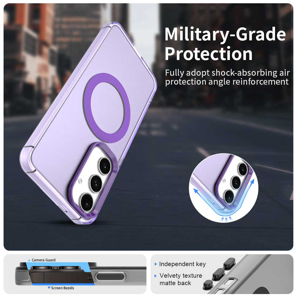 Capa MagSafe para Samsung Galaxy S25+ S936 / S24+ S926, Techsuit, CandyCase, Roxo
