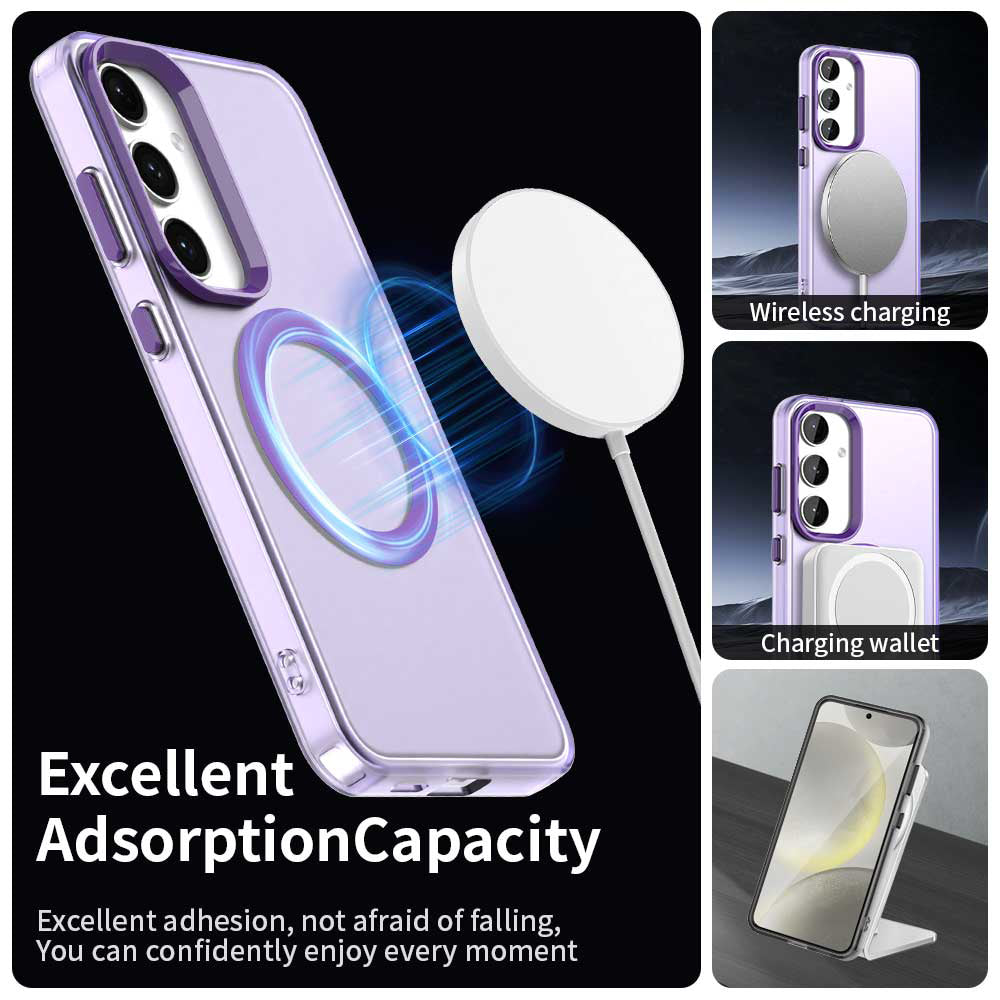 Capa MagSafe para Samsung Galaxy S25+ S936 / S24+ S926, Techsuit, CandyCase, Roxo