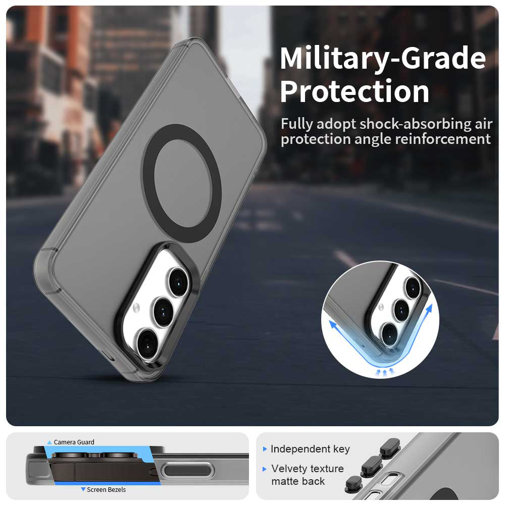 Capa MagSafe para Samsung Galaxy S25+ S936 / S24+ S926, Techsuit, CandyCase, Preta