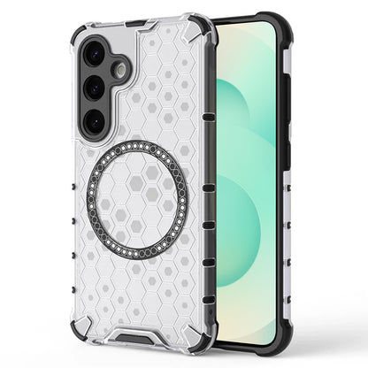 Capa MagSafe para Samsung Galaxy S25+ S936, Techsuit, HoneyComb Shield, Branca