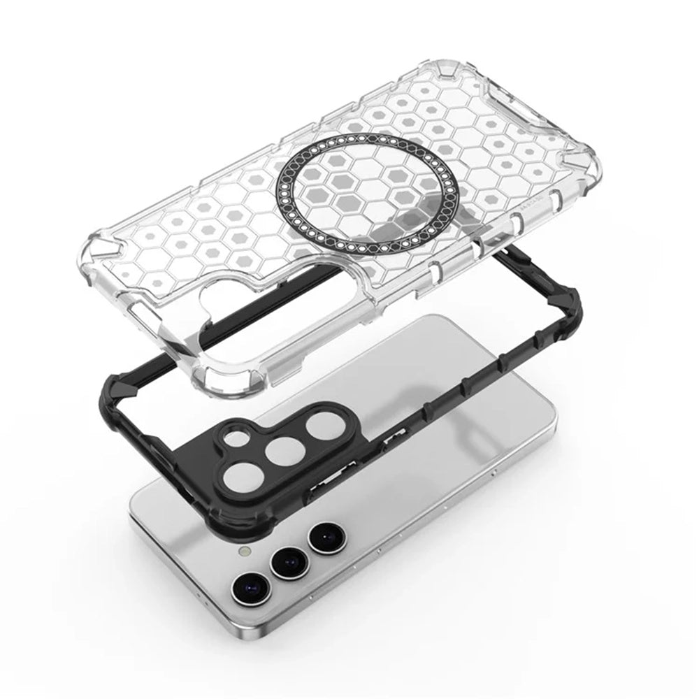 Capa MagSafe para Samsung Galaxy S25+ S936, Techsuit, HoneyComb Shield, Preta