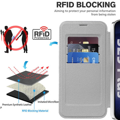 Capa MagSafe para Samsung Galaxy S25+ S936, Techsuit, SmartMag Book, Cinzento