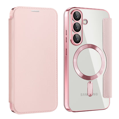 Capa MagSafe para Samsung Galaxy S25+ S936, Techsuit, SmartMag Book, Rosa