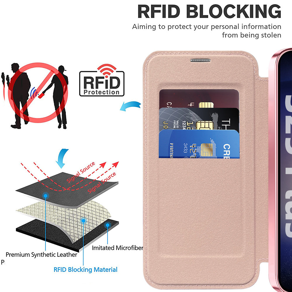 Capa MagSafe para Samsung Galaxy S25+ S936, Techsuit, SmartMag Book, Rosa