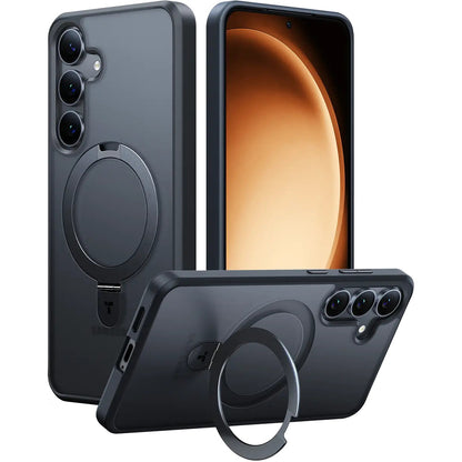 Capa MagSafe para Samsung Galaxy S25+ S936, Torras, Ostand, Preta