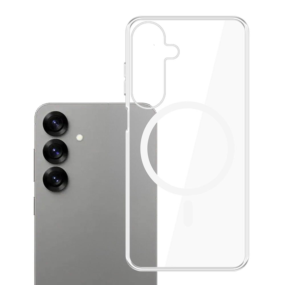 Capa MagSafe para Samsung Galaxy S25 S931, 3MK, Clear MagCase, Transparente