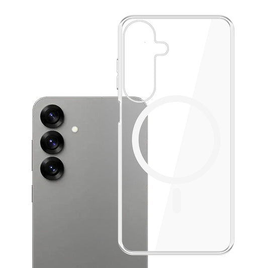 Capa MagSafe para Samsung Galaxy S25 S931, 3MK, Clear MagCase, Transparente