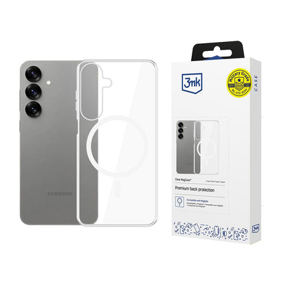 Capa MagSafe para Samsung Galaxy S25 S931, 3MK, Clear MagCase, Transparente